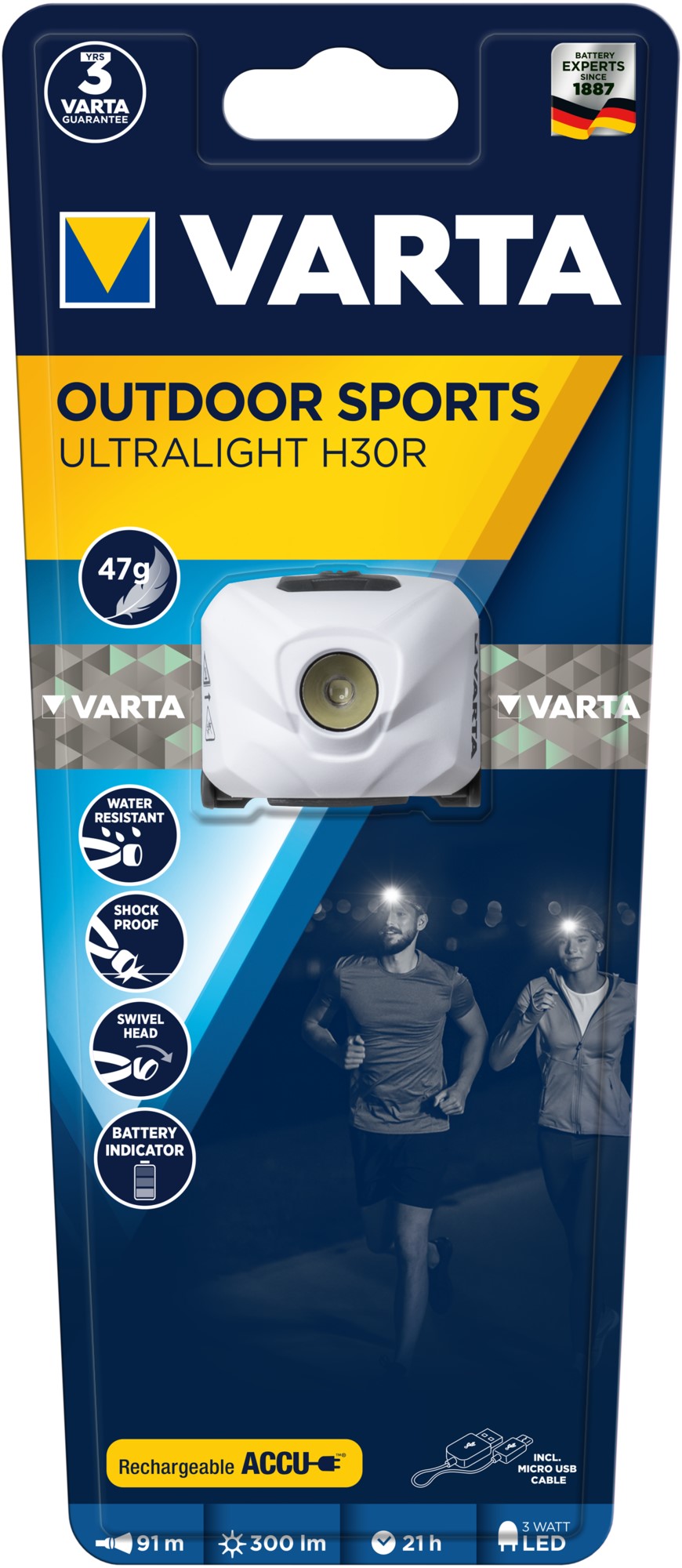 VARTA FRONTALE rechargeable LED white VARTA