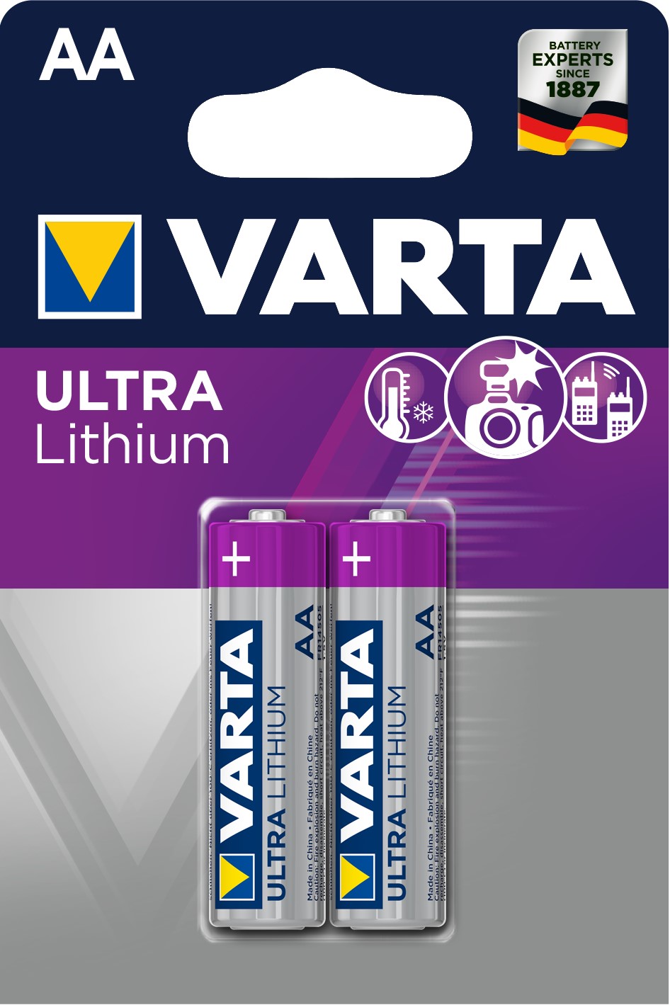 VARTA AA x2 Pile lithium 1,5V - Vaica - spécialiste batteries