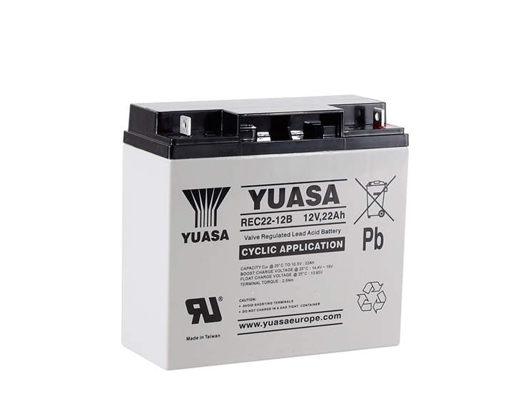 YUASA Plomb Etanche REC22-12B - applications cycliques 12V 22Ah YUASA