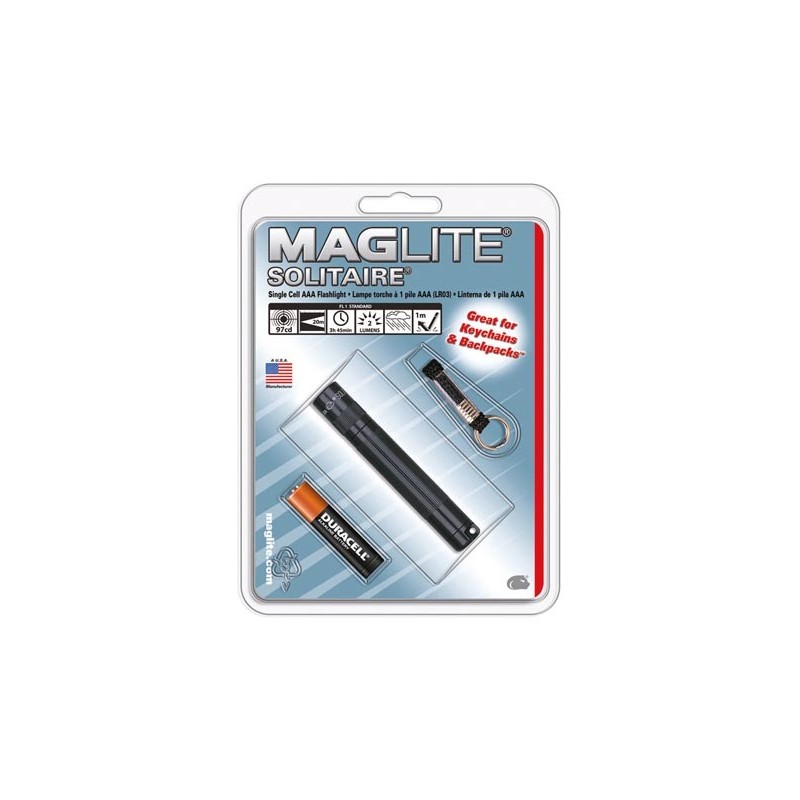 MAGLITE TORCHE AAA x1 inclue solitaire noir blister 2lm 20m MAGLITE